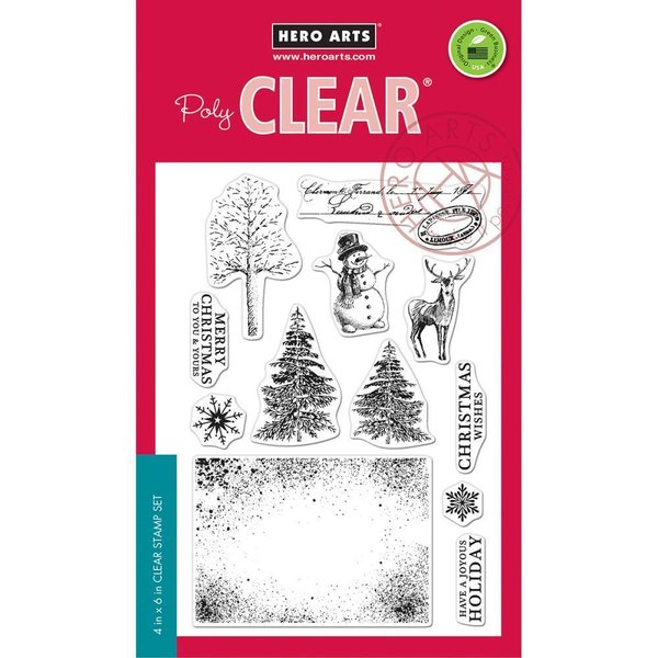 Hero Arts - Clear Stamps: Vintage Christmas Wishes