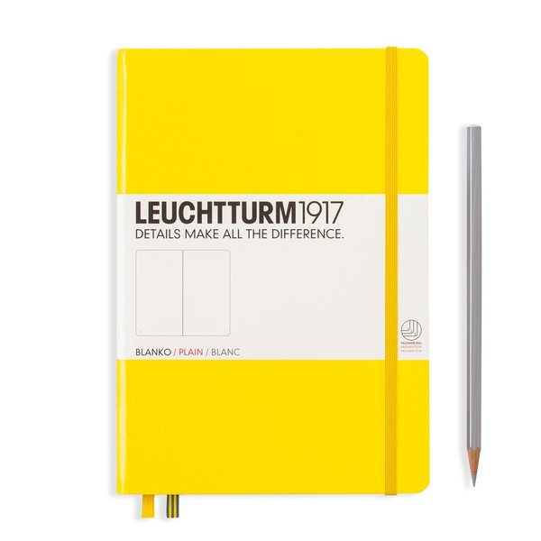 Leuchtturm 1917 - Notizbuch Medium A5 Hardcover: Lemon / Zitrone, blanko