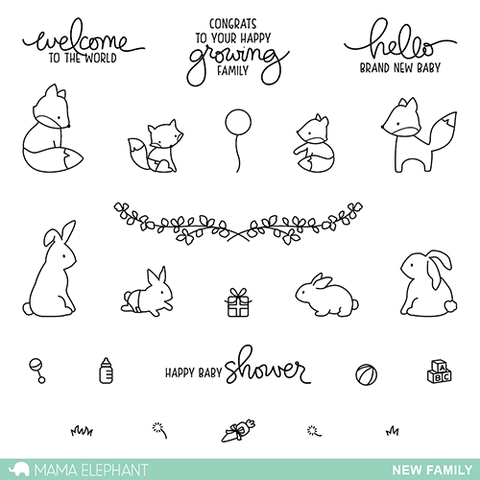 Mama Elephant - Clear Stamps: New Family