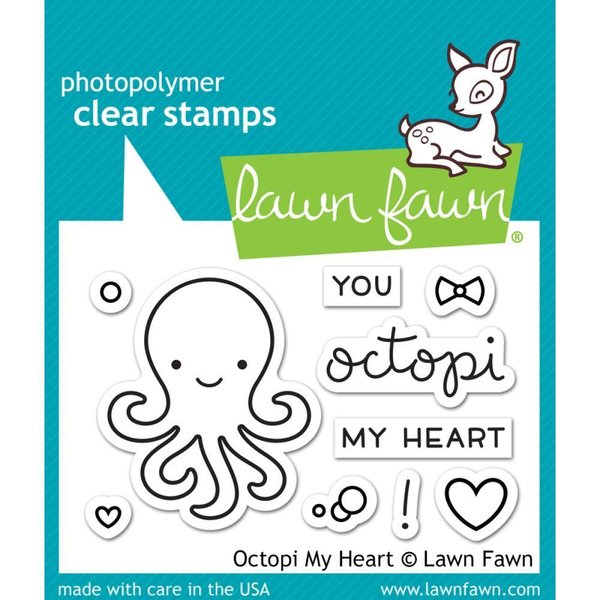 Lawn Fawn - Clear Stamps: Octopi my Heart - VERGILBT -