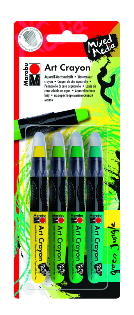 Marabu - Art Crayon: Sort. Green Jungle