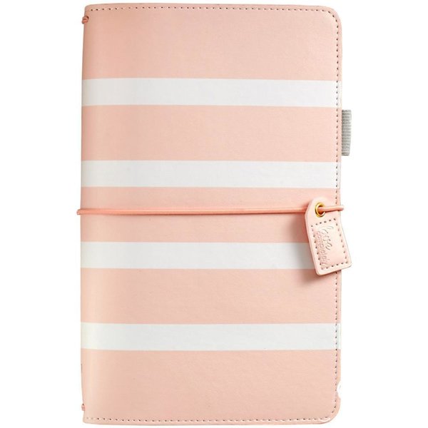 Webster's Pages - Color Crush Faux Leather Travelers Planner: Blush Stripe