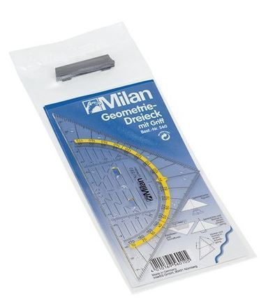 Milan - Geodreieck 14cm: klar mit Griff
