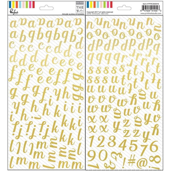 Pinkfresh Studio - The Mix No.1: Gold Foiled Alpha Stickers