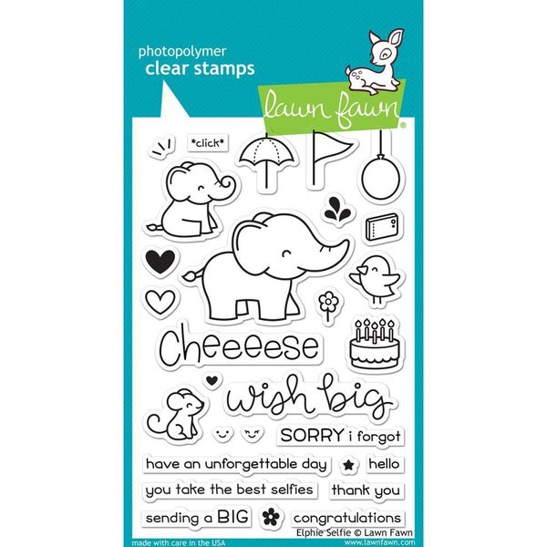 Lawn Fawn - Clear Stamps: Elphie Selfie