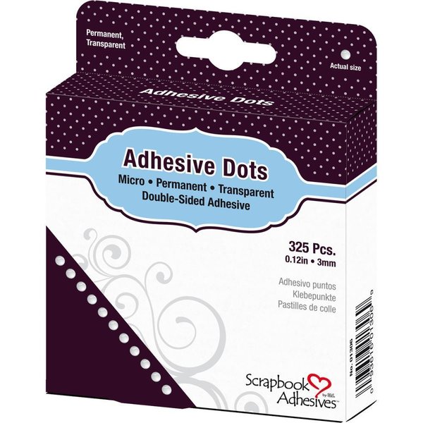 Scrapbook Adhesives: Adhesive Dots - Micro 3mm 325 St. (Glue Dots)