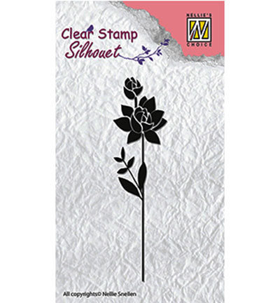 Nellie's Choice - Clear Stamp Silhouet: Flower #11