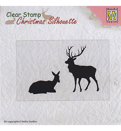 Nellie's Choice - Clear Stamp Christmas Silhouette: Reindeer
