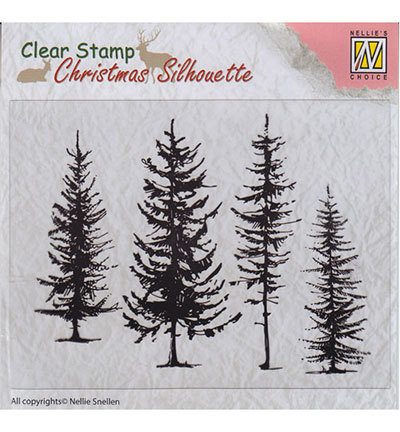 Nellie's Choice - Clear Stamp Christmas Silhouette: Pine Trees