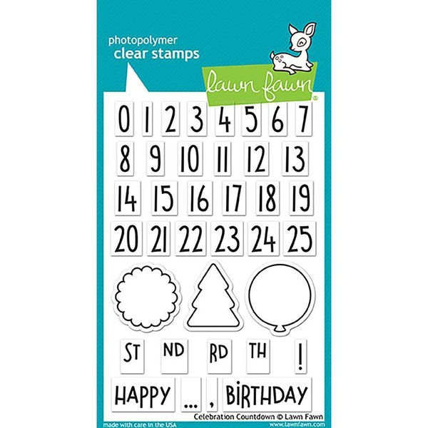 Lawn Fawn - Clear Stamps: Celebration Countdown - VERGIBLT -