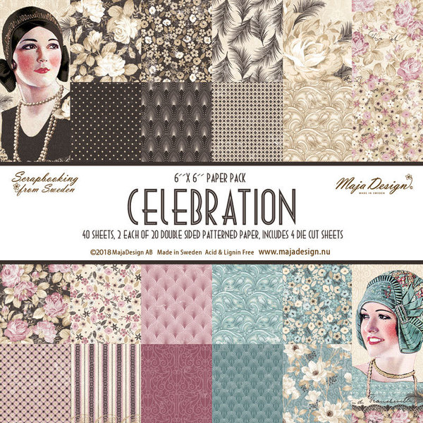 Maja Design: Celebration - 6x6" Paper Pad (40 Blatt)
