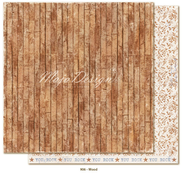 Maja Design: Denim & Friends - Wood Paper 12x12"