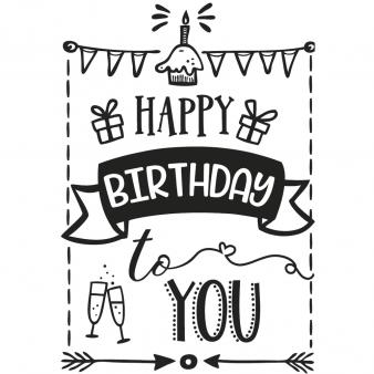 Rayher - Stempel: Happy Birthday to You