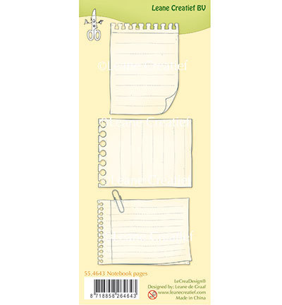 Leane Creatief - Clear Stamps: Notebook Pages