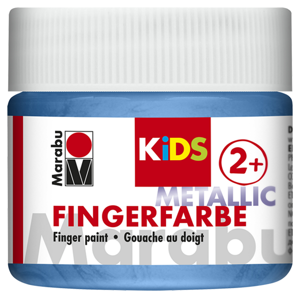 Marabu - KIDS Fingerfarbe: Metallic-Blau 100 ml
