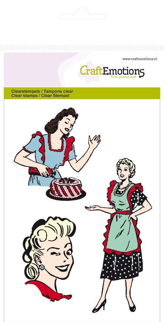 Craft Emotions - Clear Stamps: Fifties Kitchen (Retro Ladies)