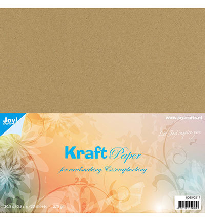 Joycrafts - Kraftpapier: Kraft 30,5cmx30,5cm 220g (20 Blatt)