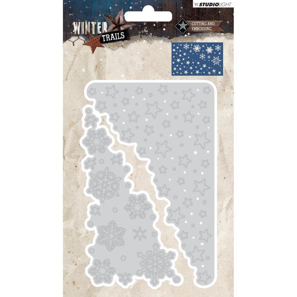 Studio Light - Cutting Dies: Winter Trails No. 105 Backgrounds Stars & Snowflakes