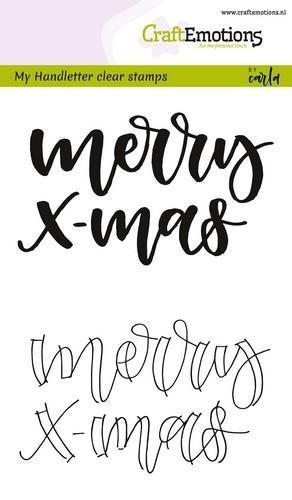 Craft Emotions - Clear Stamps: Handletter - Merry X-mas