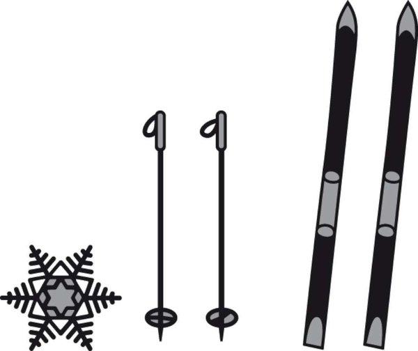 Marianne Design - Craftables: Skier und Schneeflocke