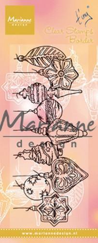 Marianne Design - Tiny's Border Clear Stamp: Weihnachtskugeln