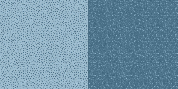 Dini Design: Blumen - Punkte Papier 12x12" schwedenblau