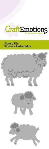 Craft Emotions - Stanze: Sheep with Lambs (Fantasy) / Schaf mit Lämmern (Fanasie)