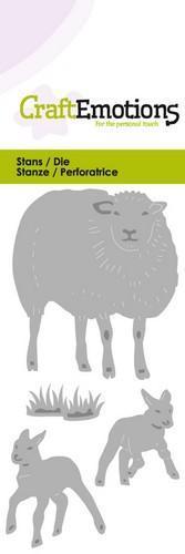 Craft Emotions - Stanze: Sheep, Lambs / Schaf mit Lämmern