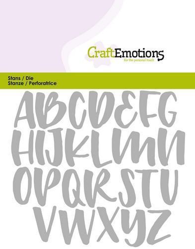 Craft Emotions - Stanze: Alphabet Handlettering Uppercase / Brushlettering Alphabet Großbuchstaben