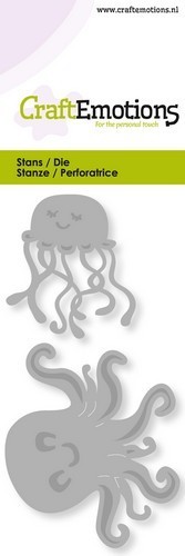 Craft Emotions - Stanze: Jellyfish / Qualle und Octopus