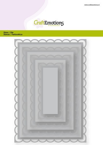 Craft Emotions - Stanze: Nesting Dies - Open Scallop Rectangles