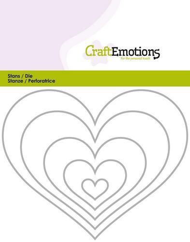 Craft Emotions - Stanze: Herzen (inkl. schmaler Ränder)