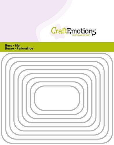 Craft Emotions - Stanze: Abgerundete Rechtecke (inkl. schmaler Ränder)