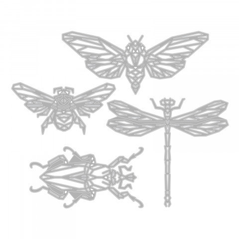 Sizzix - Thinlits: Tim Holtz - Geo Insects (4 Dies)