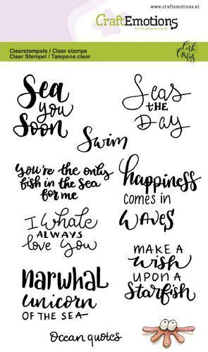 Craft Emotions - Clear Stamps: Ocean Quotes