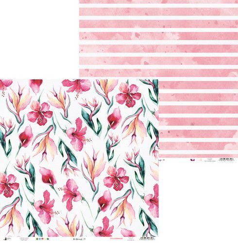 P13 - Let´s Flamingle: 04 (Watercolour rosa) Paper 12"x12"