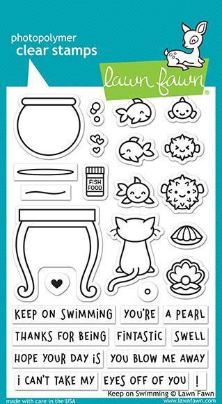 Lawn Fawn - Clear Stamps: Keep on Swimming