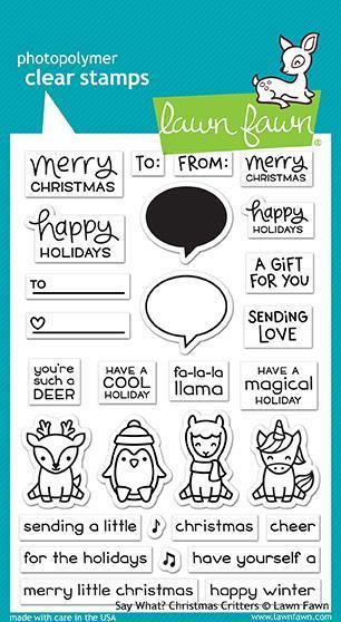 Lawn Fawn - Clear Stamps: Say What? Christmas Critters