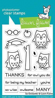 Lawn Fawn - Clear Stamps: So Owlsome