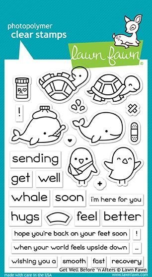 Lawn Fawn - Clear Stamps: Get Well - Before ´n´ After