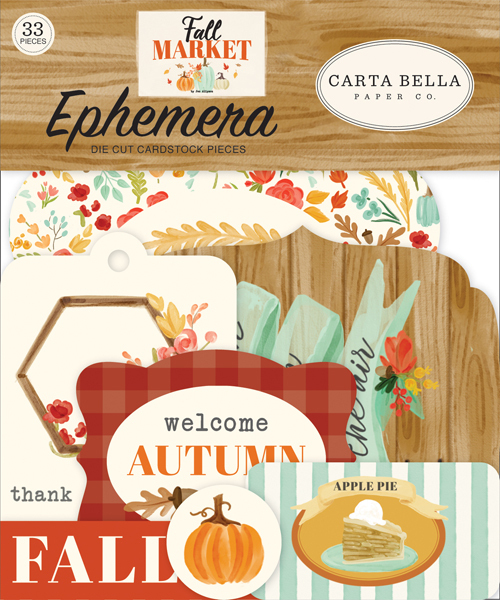 Carta Bella - Fall Market: Ephemera Die Cut Cardstock Pieces (33 St.)