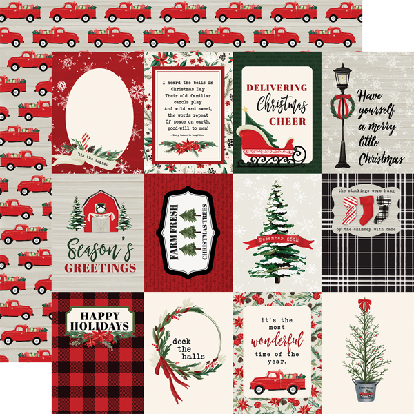 Carta Bella - Christmas Market: 3x4 Journaling Cards Paper 12x12"