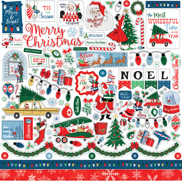 Carta Bella - Merry Christmas: Element Sticker 12"x12"