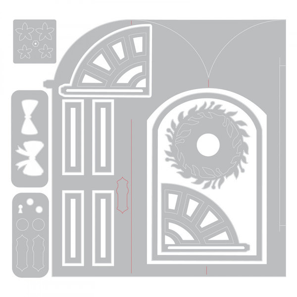 Sizzix - Thinlits: Door Fold-a-Long Card (12 Dies)