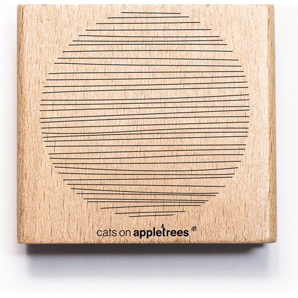 Cats on Appletrees - Holzstempel: Kreis 5 - Linien groß