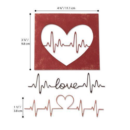 Sizzix - Thinlits: Tim Holtz - Heartbeat (3 Dies)