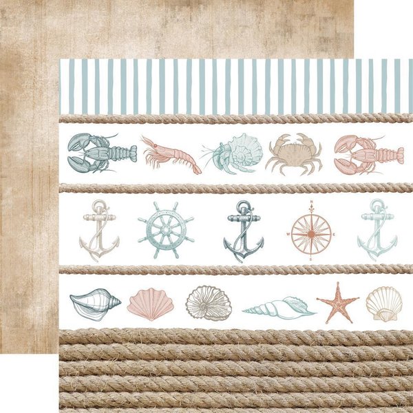 Kaisercraft - Uncharted Waters: Sea Shore Paper 12"x12"