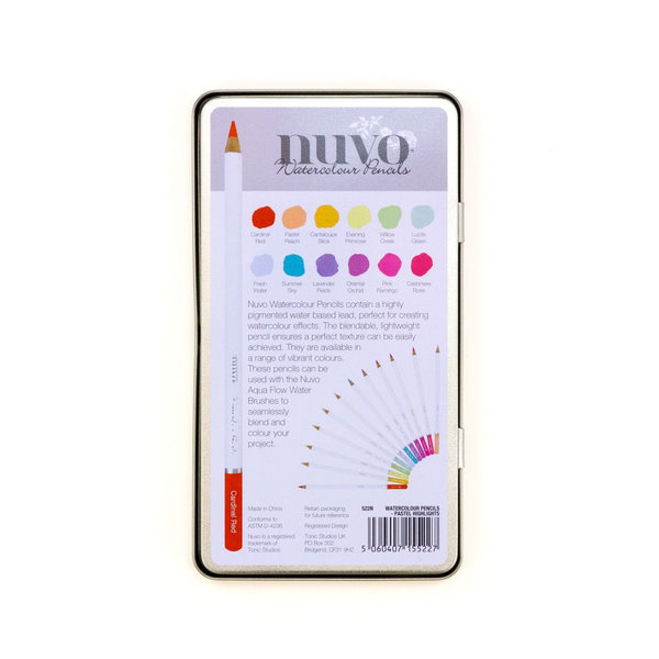 Nuvo - Watercolour Pencils: Pastel Highlights (12 Stifte)