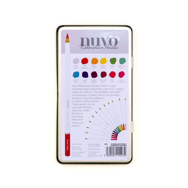 Nuvo - Watercolour Pencils: Elementary Midtones (12 Stifte)