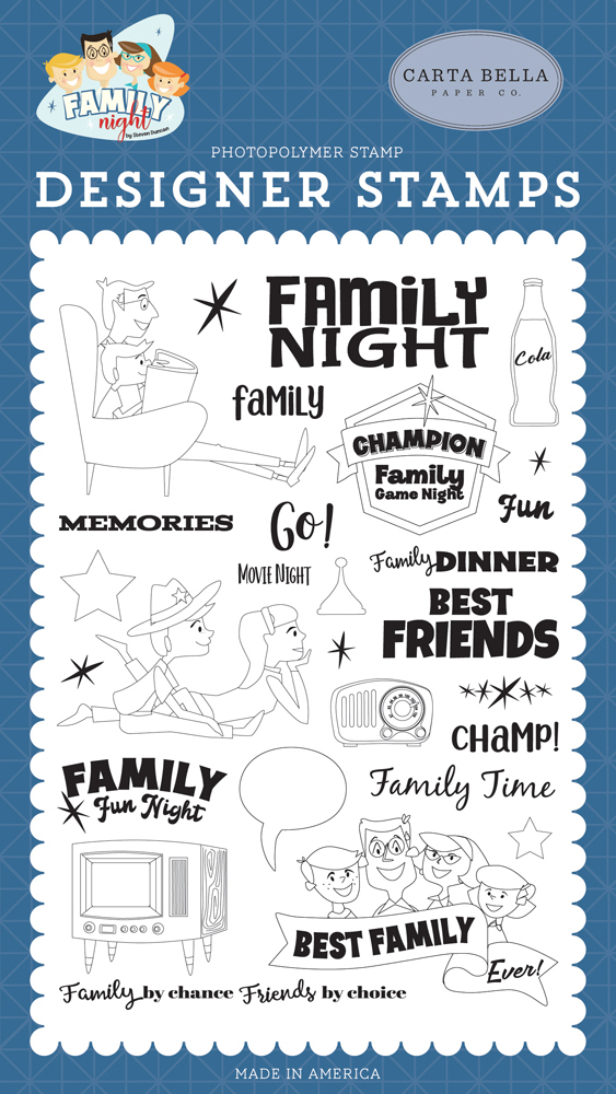 Carta Bella - Family Night: Family Time Clear Stamp Set